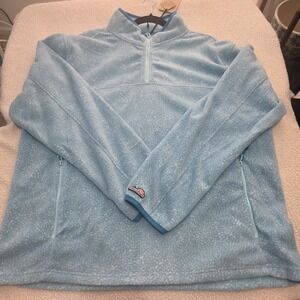 Chubbies Men The Tundra Blue Quarter Zip Fleece Pullover Sweater XL NWT